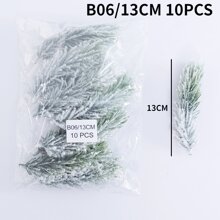 Artificial Flocking Pine Needles Branches Fake Tree Branches DIY Leaves For Christmas Wreaths Accessories Party Holiday Decor