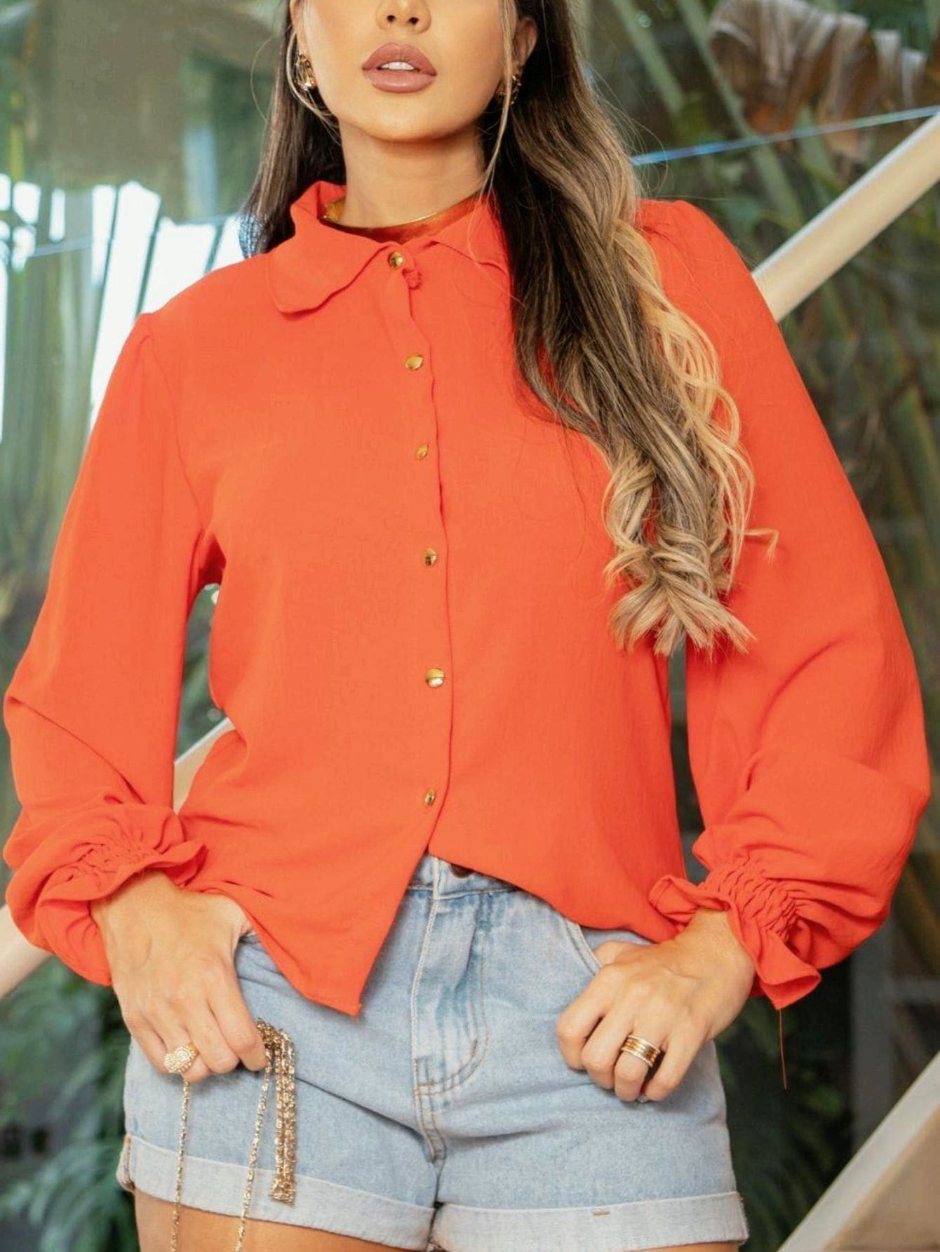 Women Blouses - trái cam - Xem 1