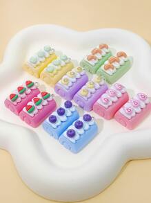 12入組/套水果蛋糕DIY吊墜適合女士DIY首飾製作 - 彩色 - 查看 1