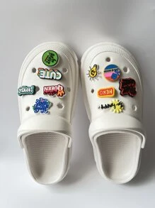 10pcs/set Cartoon & Beach Design Detachable Shoe Charms For Clogs - Multicolor - View 2