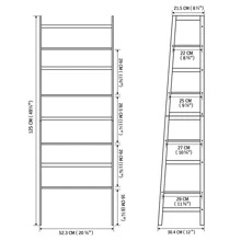 WTZ Book Shelf, White Bookshelf, Ladder Bookcase, 4 Tier Tall Book case for Bedroom, Living Room