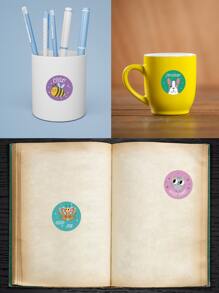 Cute Animals Reward Stickers, 500pcs/1 Roll - Multicolor - View 4