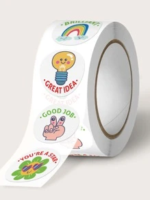 Trẻ em Động cơ thúc đẩy Hình dán , 500 cái/cuộn - Nhiều màu - Xem 2