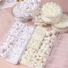 3/4/6/8/10/12/14/16/18/20mm Akrylowe koraliki dystansowe Sztuczne perły Okrągłe perły Luźne koraliki do wyrobu biżuterii