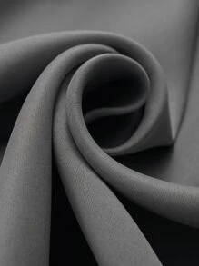 1pc Solid Color Polyester Curtains, Modern And Simple, Darkening And Light Blocking, For Bedroom, Living Room And Balcony, Sunscreen, Heat Insulation, Uv Protection, Suitable For Rod - Dark Grey - View 10
