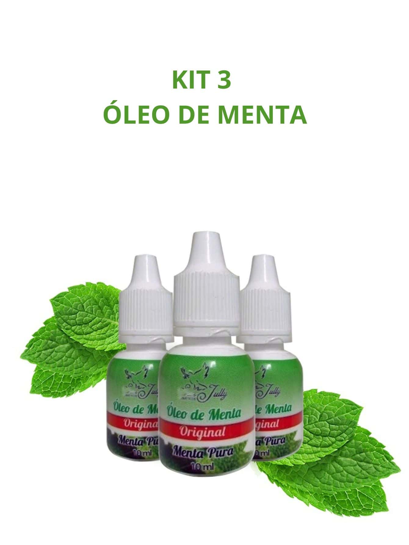 KIT 3 Óleo de Menta 10mL San Jully - Verde - Visão 1