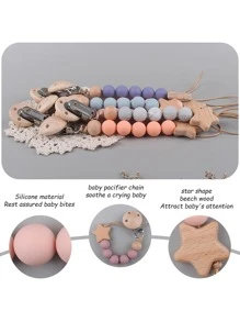 Juguete de dentición decorativo con forma de estrella y cuentas