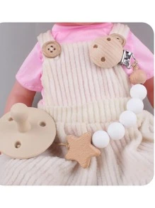 Juguete de dentición decorativo con forma de estrella y cuentas