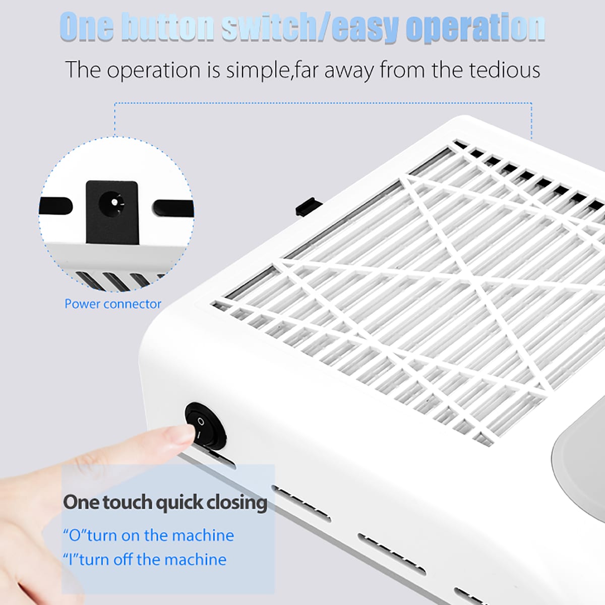 Nail Dust Collector Vacuum, Nail Dust Cleaner Machine For Manicure