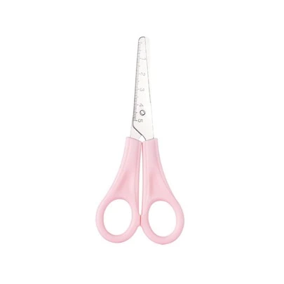 1 pieza Tijera de aleación de hierro simple, cortadora de papel rosa minimalista para manualidades y regreso a la escuela
