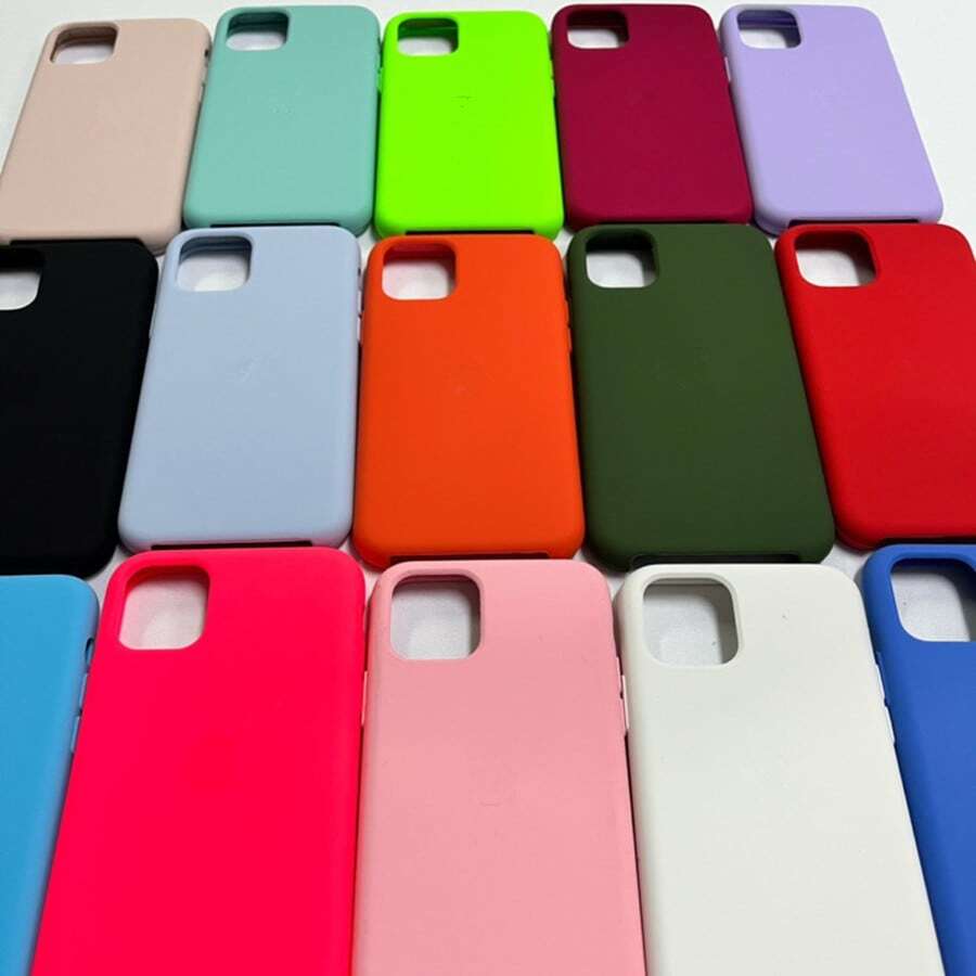Capa Capinha Silicone Com Aveludado For iPhone 11,11Pro e 11Promax - Champanhe - Visão 1