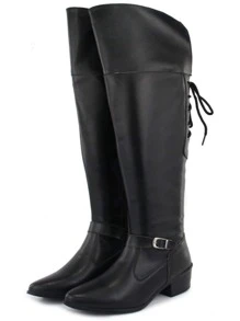 Women Fashion Boots - 黑色 - 查看 2