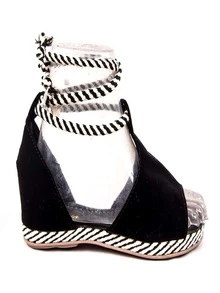 Women Flat Sandals - Negro - Ver 2
