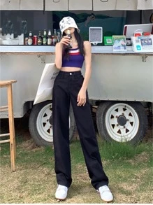 Women Pants - 黑色 - 查看 2