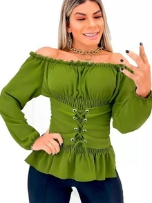 Women Tops - màu xanh lá - Xem 2
