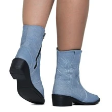 Women Fashion Boots - 藍色 - 查看 7