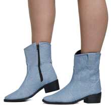 Women Fashion Boots - 藍色 - 查看 3