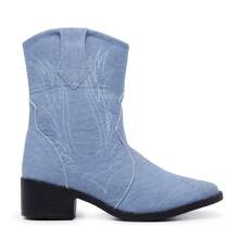 Women Fashion Boots - 藍色 - 查看 1