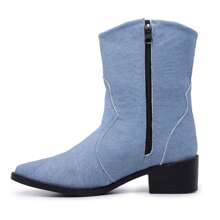 Women Fashion Boots - 藍色 - 查看 8