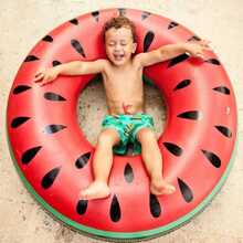 Inflables de alberca para niño y niña, anillos inflables, Flotador de dona o sandia, flotador para bebes, inflables para playa, chaleco salvavidas Infantiles - Verde - Ver 1