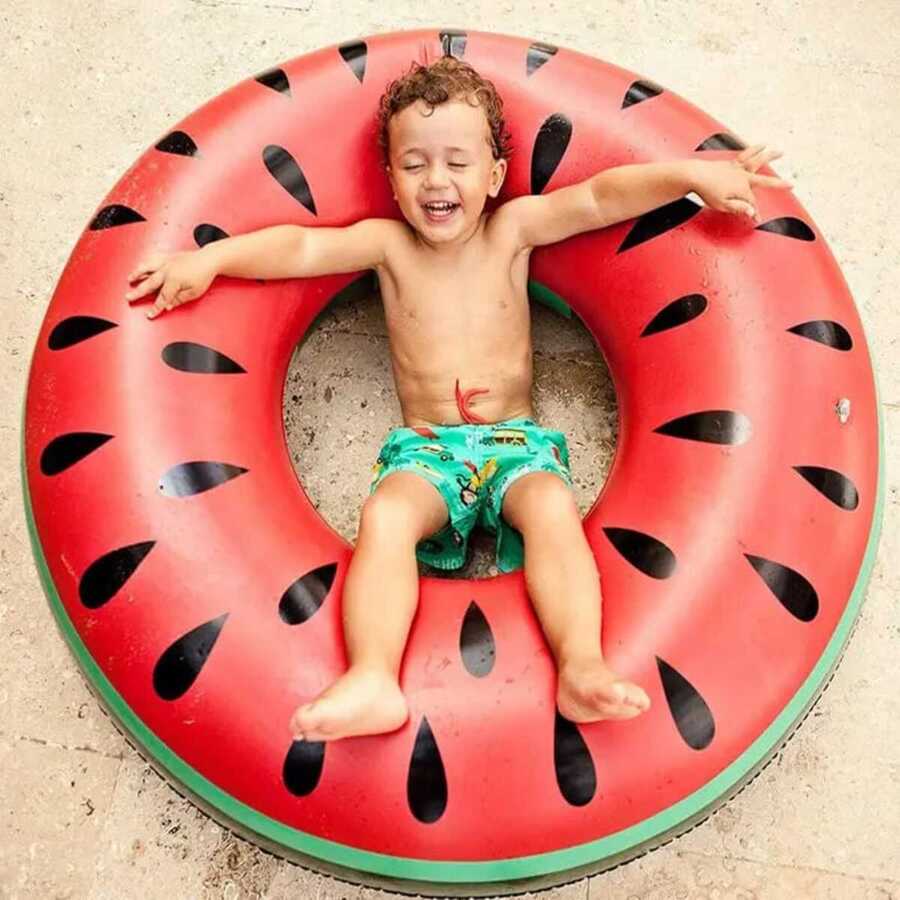 Inflables de alberca para niño y niña, anillos inflables, Flotador de dona o sandia, flotador para bebes, inflables para playa, chaleco salvavidas Infantiles - Verde - Ver 1