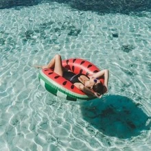 Inflables de alberca para niño y niña, anillos inflables, Flotador de dona o sandia, flotador para bebes, inflables para playa, chaleco salvavidas Infantiles - Verde - Ver 2