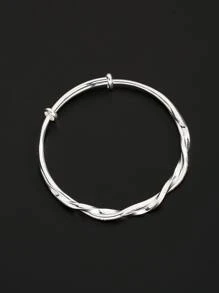 扭曲细节手镯结构分层袖口手镯女士随机扭曲图案