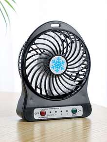 Hand Fan With Mini Portable Flashlight. Highly Resistant USB Rechargeable. Various Colors. - 黑色 - 查看 2