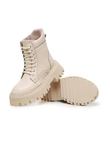 Women Fashion Boots - Màu be - Xem 3