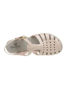 Women Flat Sandals - 米色 - 查看 4
