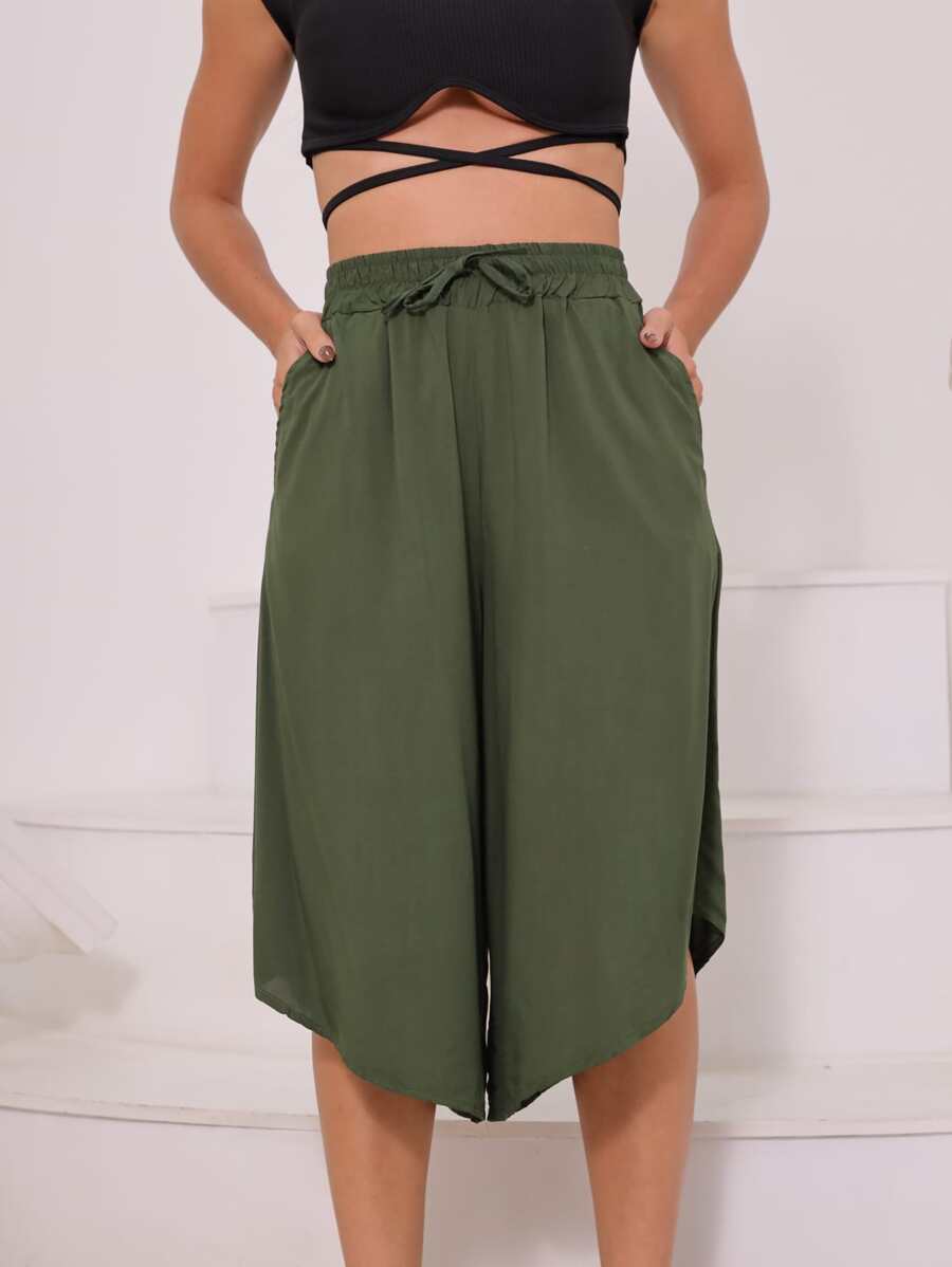 Women Pants - 軍綠色 - 查看 1