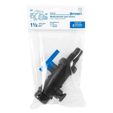 Multiconector polipropileno para tinaco, con valvula, Foset ATIN-001 48081 - Negro - Ver 5