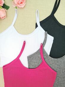 Women Tank Tops & Camis - 玫紅色 - 查看 2