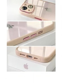 Capa Transparente De Cristal Com Lente Para iPhone - Verde Militar - Visão 5