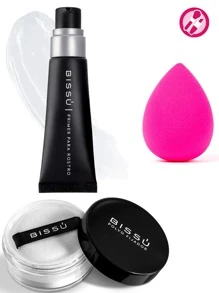 Setting Kit Translucent Powder Fixative Bissu First Face Bissu Sponge - White - View 1