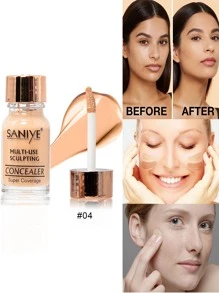 SANIYE corrector líquido R1186 De Textura Ligera A Prueba De Sudor ,Corrector De Imperfecciones - 04 Medium Honey - Ver 3