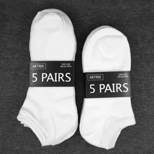 10 Pairs White Unisex No Show Socks Comfortable Portable Soft Breathable Thin And Large Size Low Cut Socks No Show Socks For All Seasons - White - View 5
