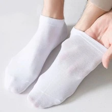 10 Pairs White Unisex No Show Socks Comfortable Portable Soft Breathable Thin And Large Size Low Cut Socks No Show Socks For All Seasons - White - View 6