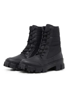 Women Wedge Boots - 黑色 - 查看 1