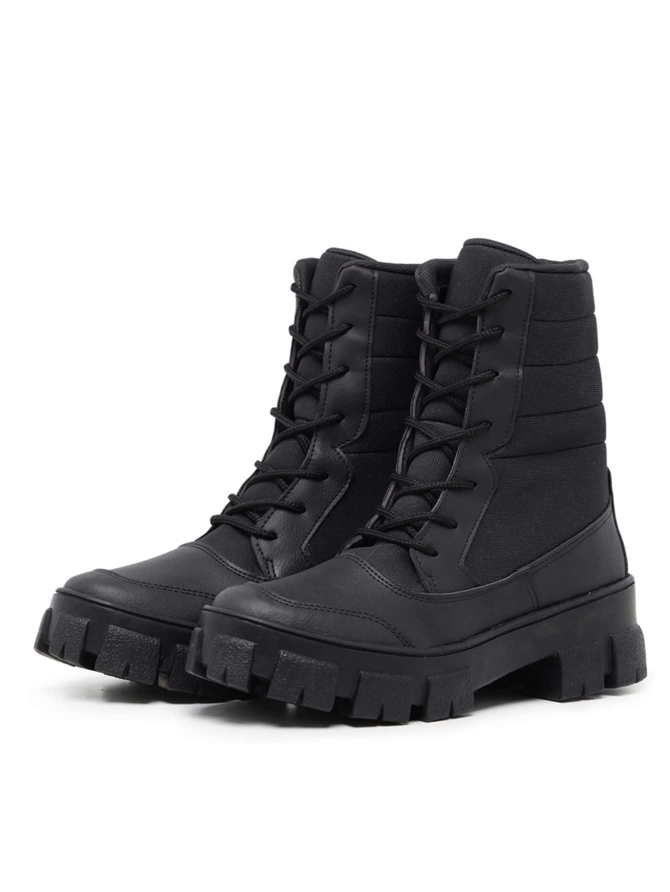 Women Wedge Boots - 黑色 - 查看 1