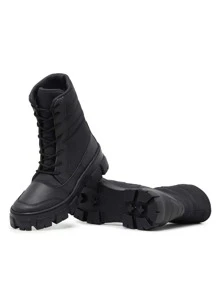 Women Wedge Boots - 黑色 - 查看 2