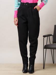 Women Pants - 黑色 - 查看 1