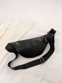 女士时尚休闲百搭单肩包，便携式通勤腰包，纯色运动斜挎包，适合所有季节