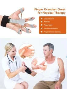 2 pcs - Black Grey Finger Strengthener Durable Level 6 Resistance Finger Exerciser and Hand Strengthener Restored Physical Equipment Hand Strengthener - Multicolor - View 5