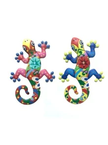 Thú vật Trang trí tường Thằn lằn Hình dạng Giá treo tường Đối với Ngoài trời Sân Creative Trang trí tường - Đỏ - Xem 4