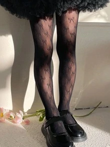 1pc Toddler Girls' Butterfly Hollow Out Tights Bottoming Pants, Suitable For Daily Life