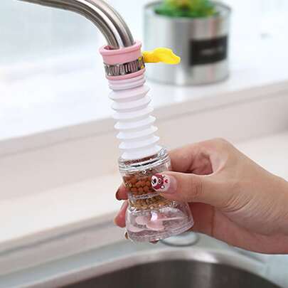 1个防溅水龙头过滤器，粉色水龙头延长头，适用于厨房，厨房用品，厨房配件，厨房工具