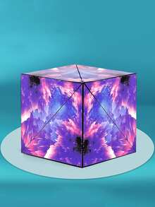 1入組3D磁性幾何形狀益智玩具適用於兒童,智力發展,減壓 - 紫色 - 查看 6