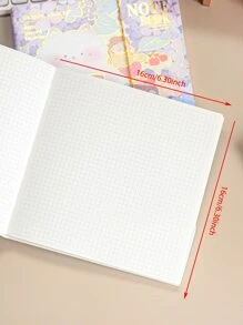 MOKA 1pc Cute Square Notebook/planner With 100 Thick Gold Foil Stamped Colored Pages - Multicolor - View 7