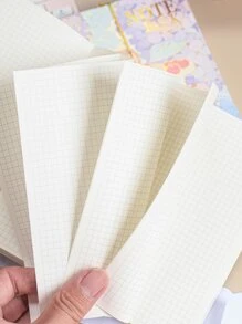 MOKA 1pc Cute Square Notebook/planner With 100 Thick Gold Foil Stamped Colored Pages - Multicolor - View 2